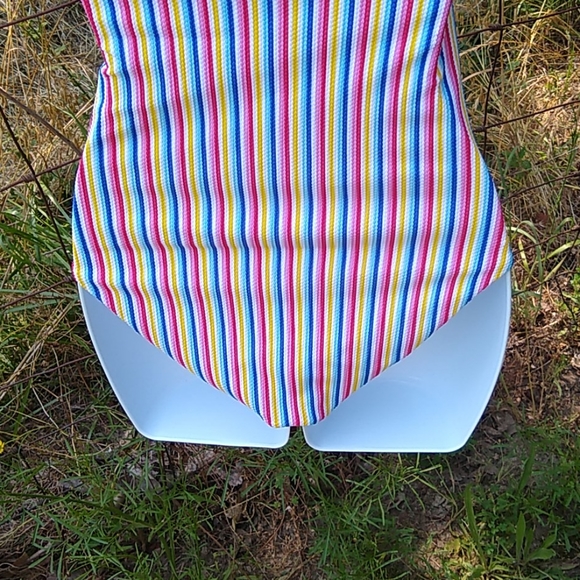 Onia Marie one piece micro striped swim suit - Picture 8 of 12